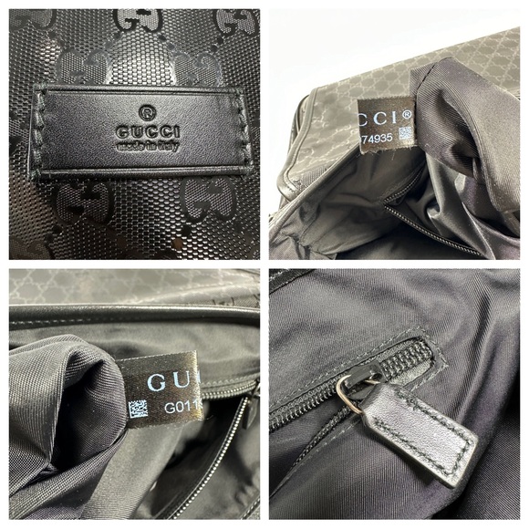 GUCCI 270794 black Imprime Mamas Diaper Bag messenger logo flap Authenticated - Picture 6 of 16